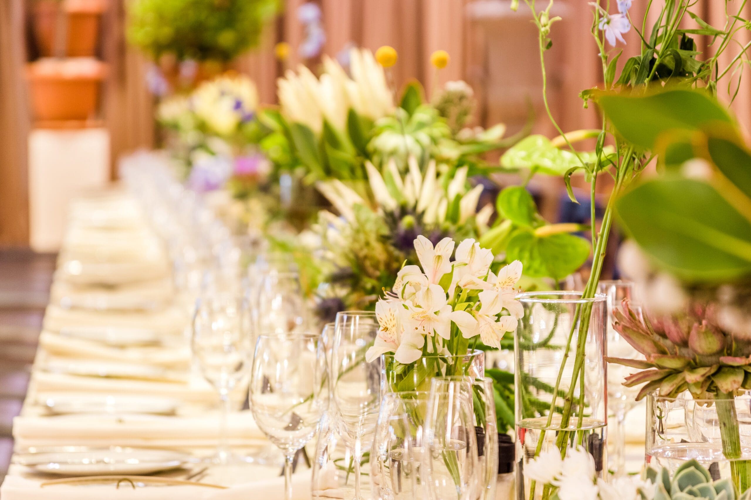 Beautiful table decor for a special event