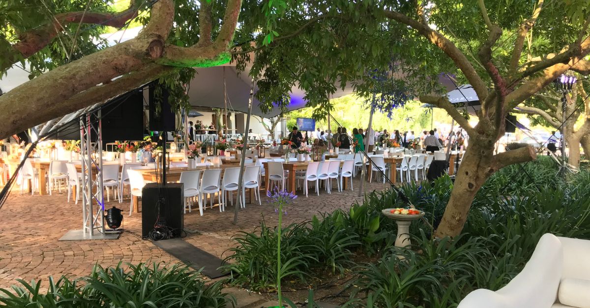 Outdoor setup at a year end function venues