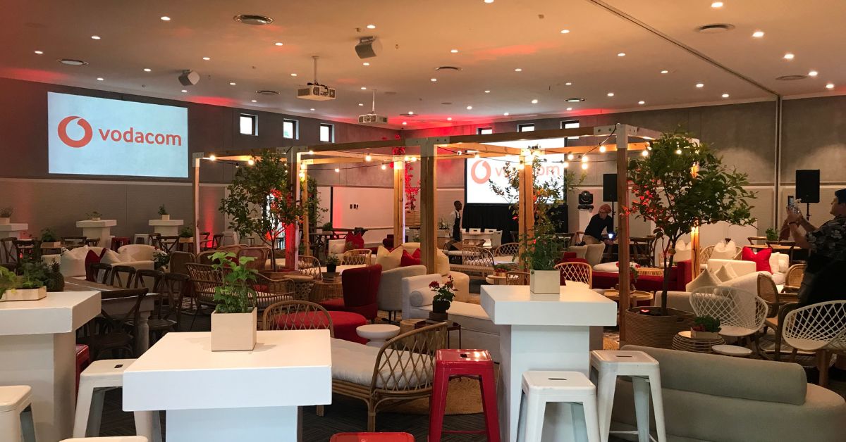 year end function venues setup for Vodacom