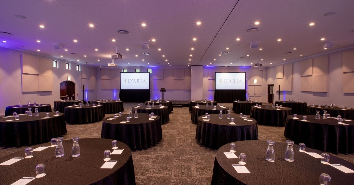 Large room setup at Venue D'Aria